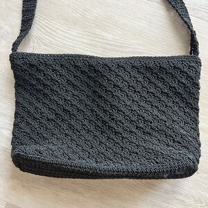 Frankie and Johnnie Black Crotcheted Purse and Coin purse